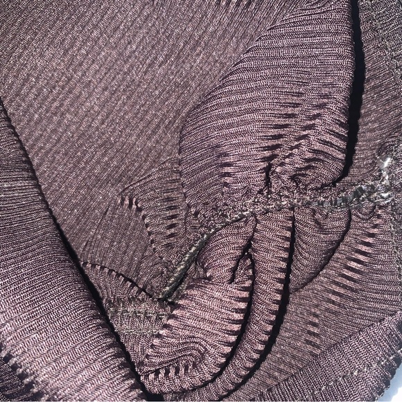 Chocolate Rib Underbust Drawstring Long Sleeve Crop Top. Size 8 US. PYT - Picture 5 of 6